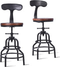 Industrial Vintage Bar Stool, 27 Inch, Set of 2 D481