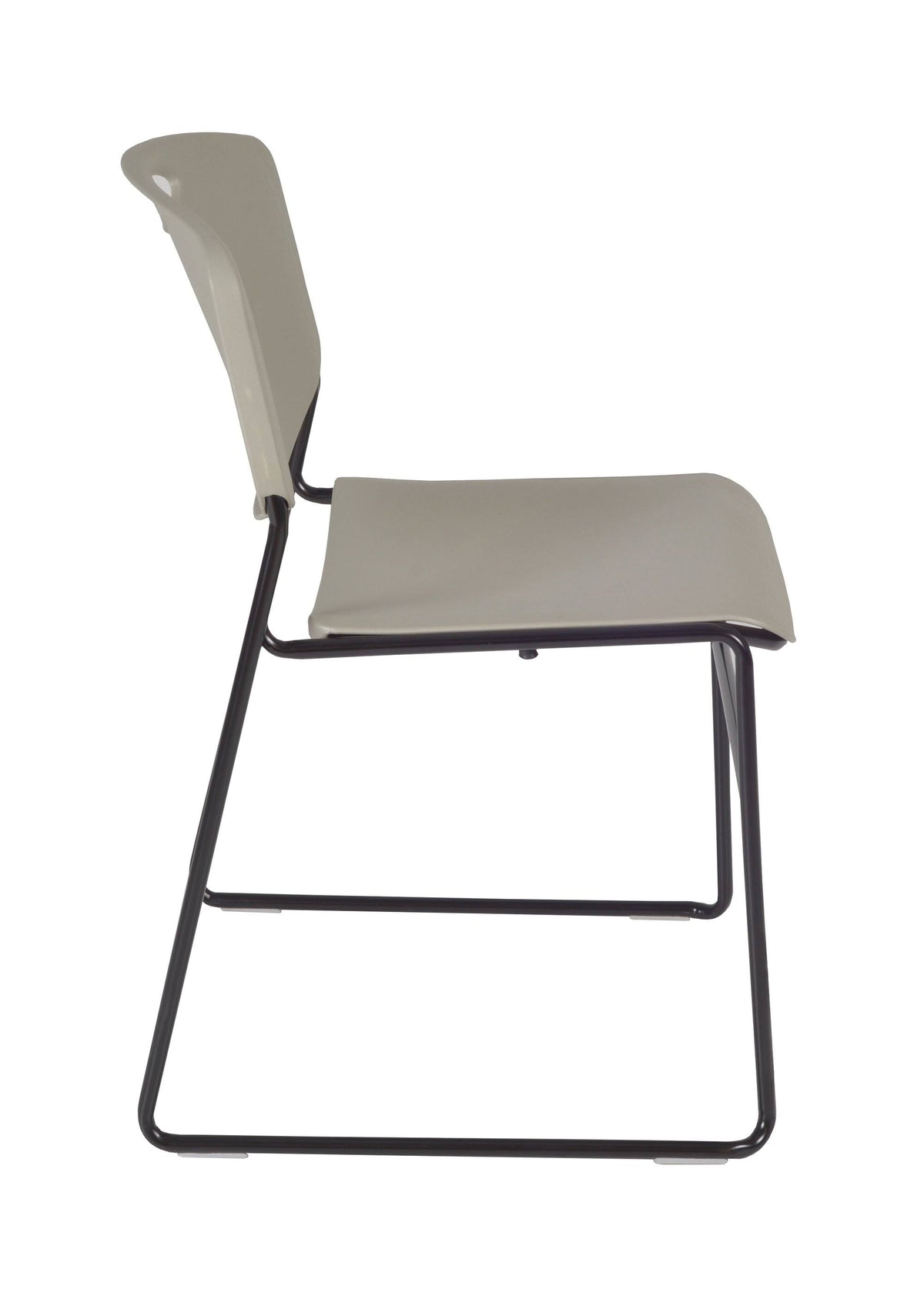 Maple Square Breakroom Table & 4 Grey Stack Chairs X914