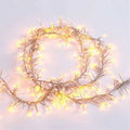 768 LED Warm White Cluster Light Set, Transparent Wire 19.5 ft I1425