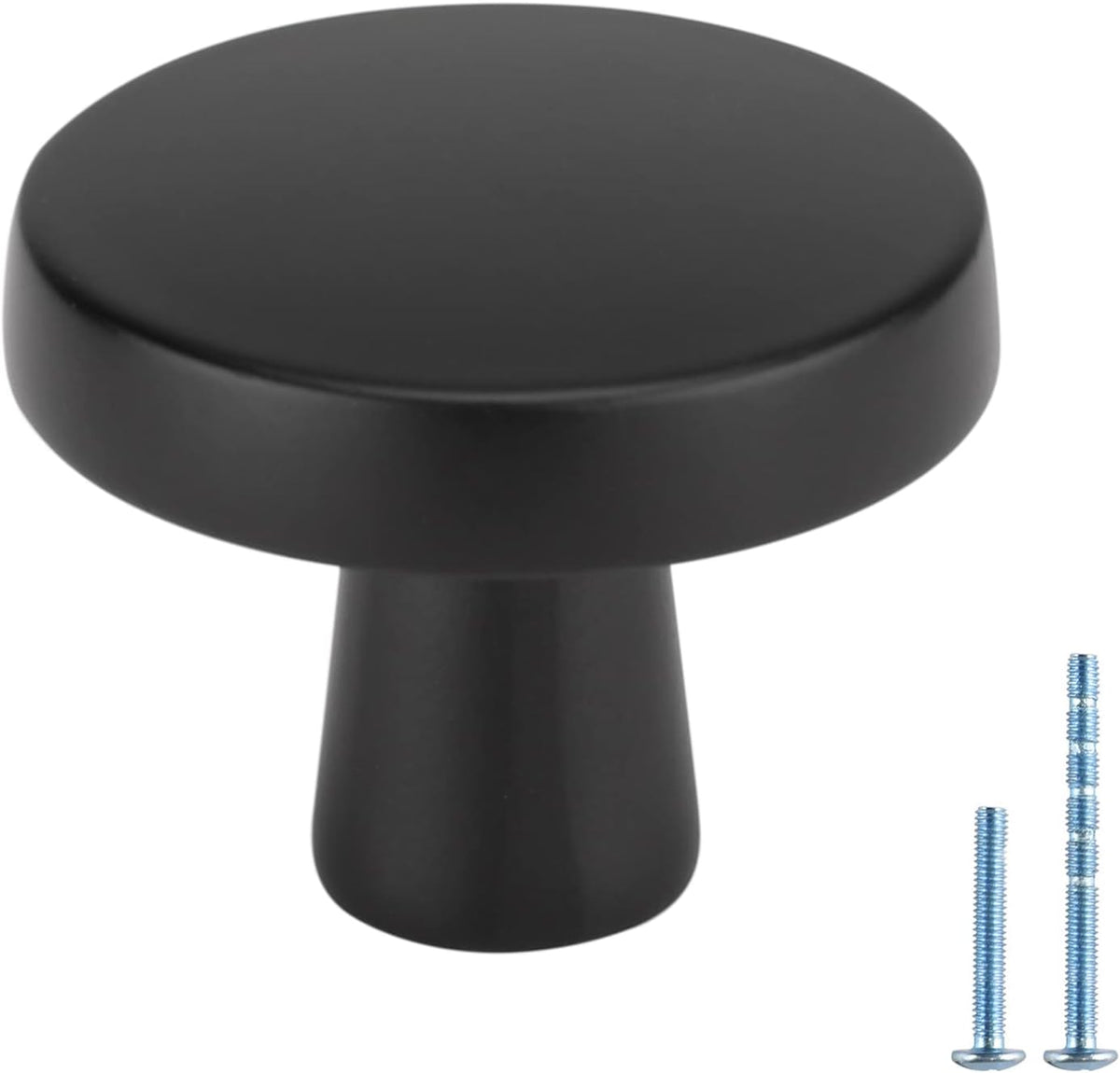 10 Pack Matte Black Mushroom Cabinet Knobs S8554