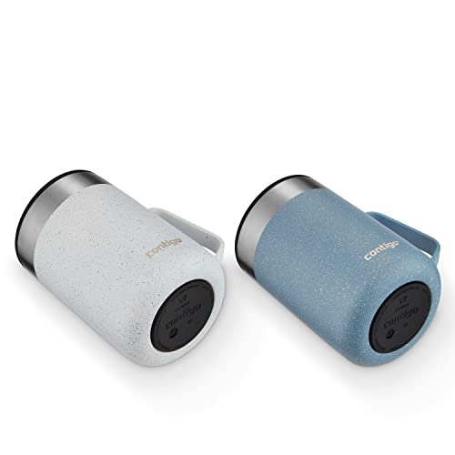14oz Stainless Steel Vacuum-Insulated Mug with Handle and Splash-Proof Lid K1702