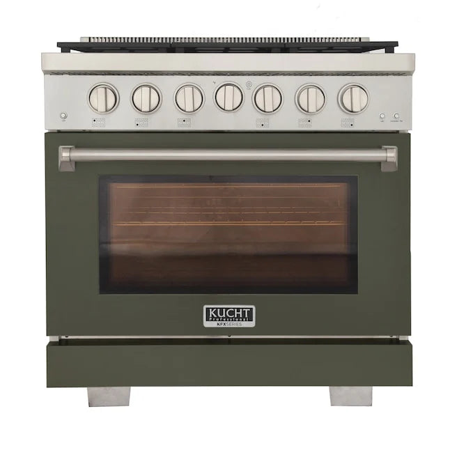 36 5.2 cu. ft. Propane Gas Range Olive Green P846429