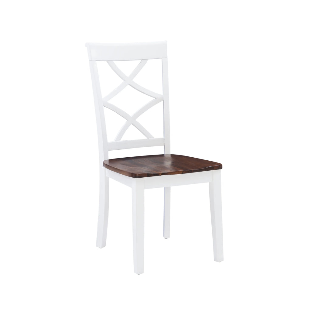 5-Piece Cherry and White Dining Set Z435