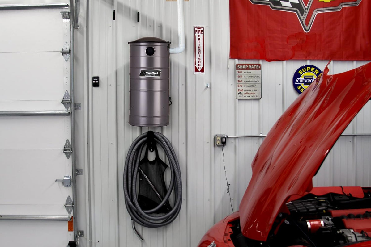 Wall Mounted Commercial Vacuum with 50 ft. Car Care Kit P5077