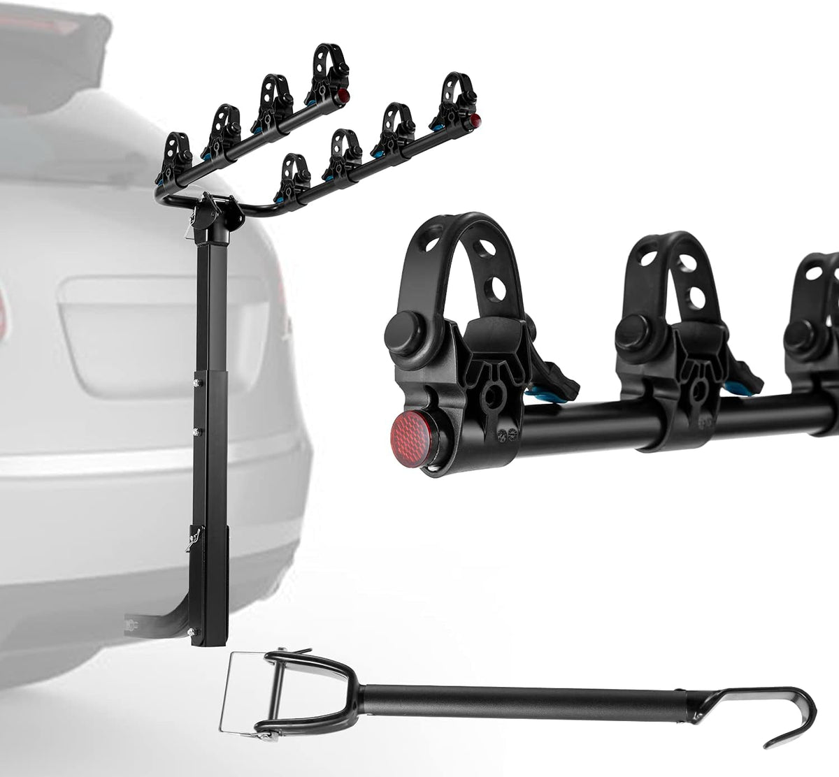 4-Bike Hitch Rack Double Foldable Rack Q882