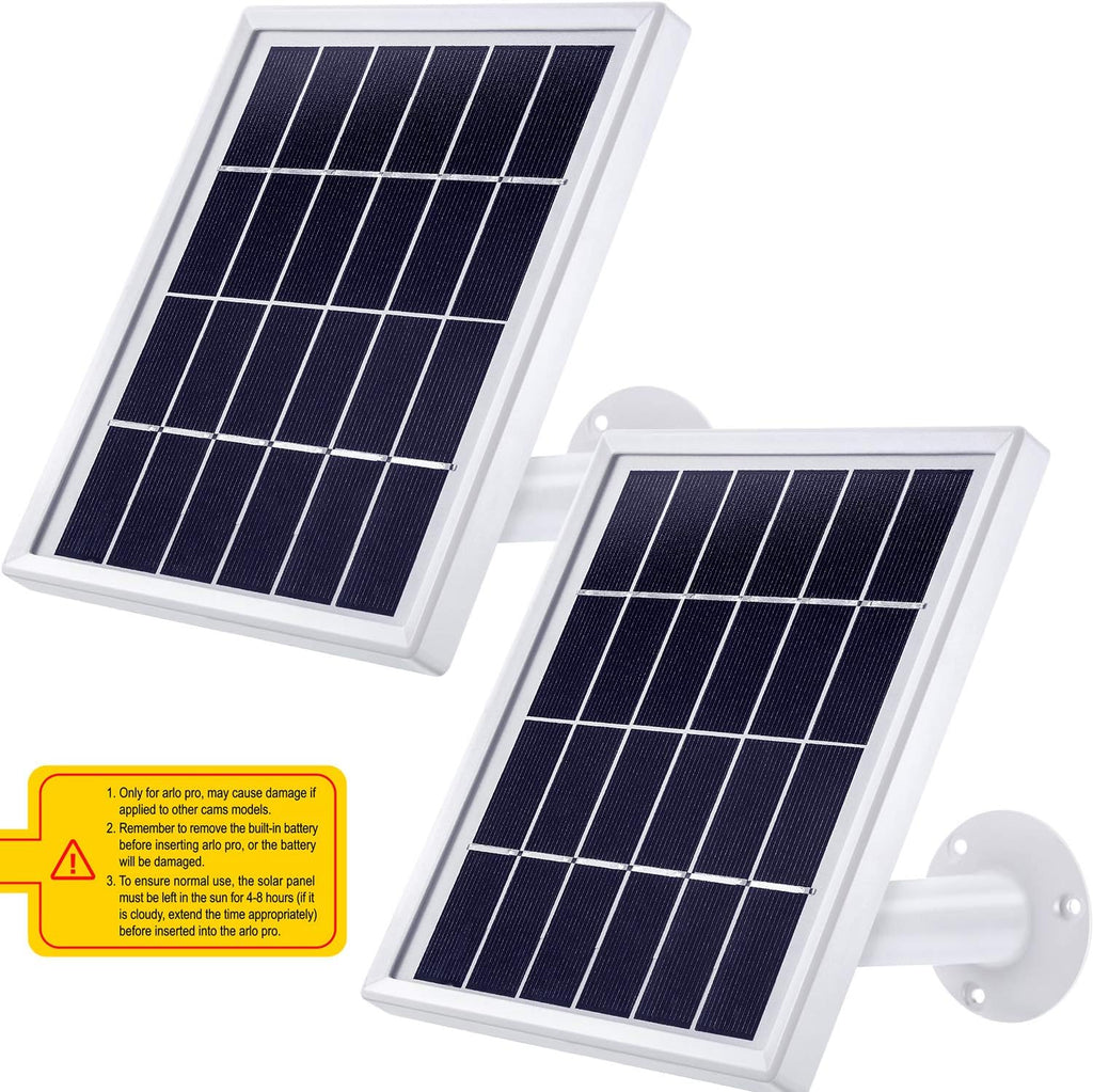 Solar Panel with Adjustable Mount Bracket, 12 Feet Cable (2 Pack) Q9958