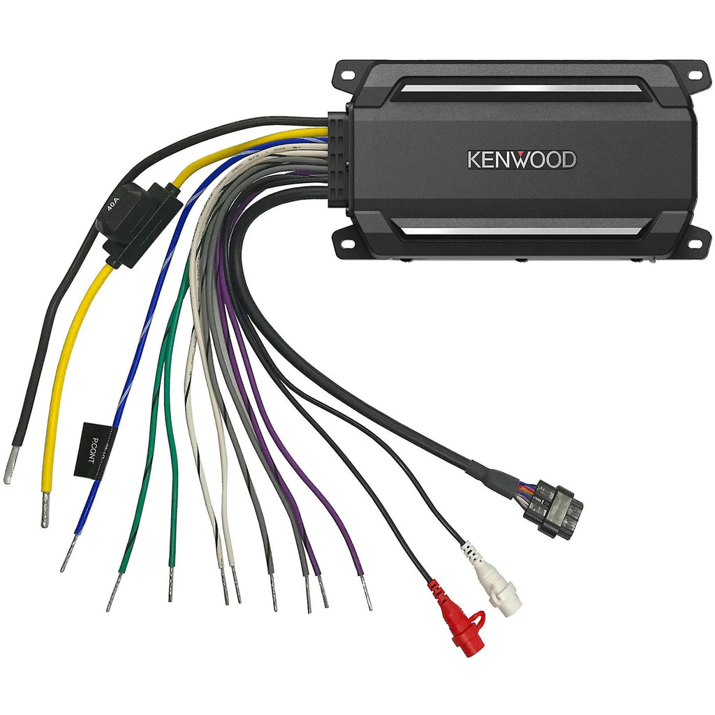4 Channel Bluetooth Waterproof Compact Amplifier with 6.5" 2-way Marine Speaker System L797773