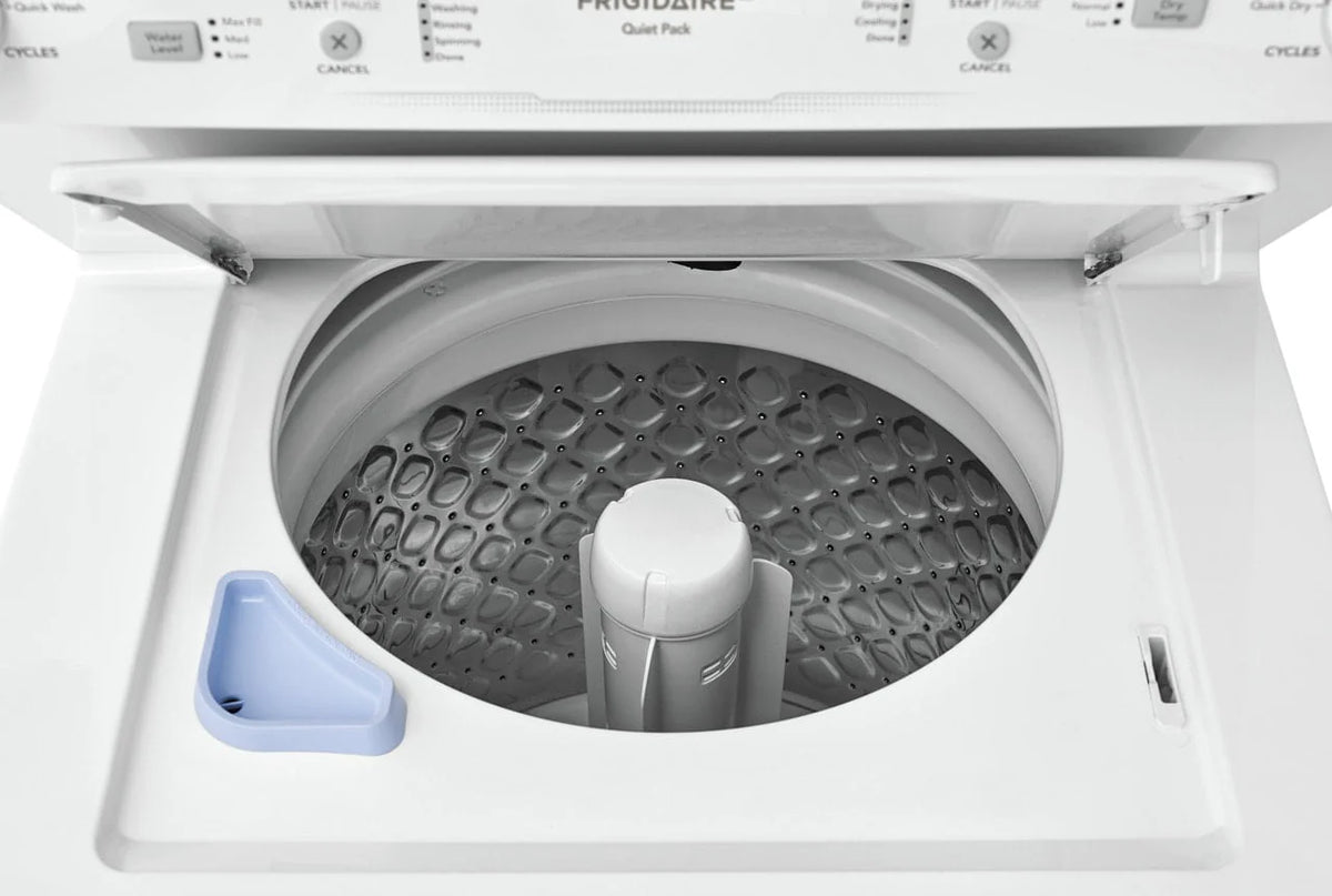 27 Inch Electric Laundry Center with 3.9 Cu. Ft. Washer and 5.6 cu. ft. Dryer in White P9068