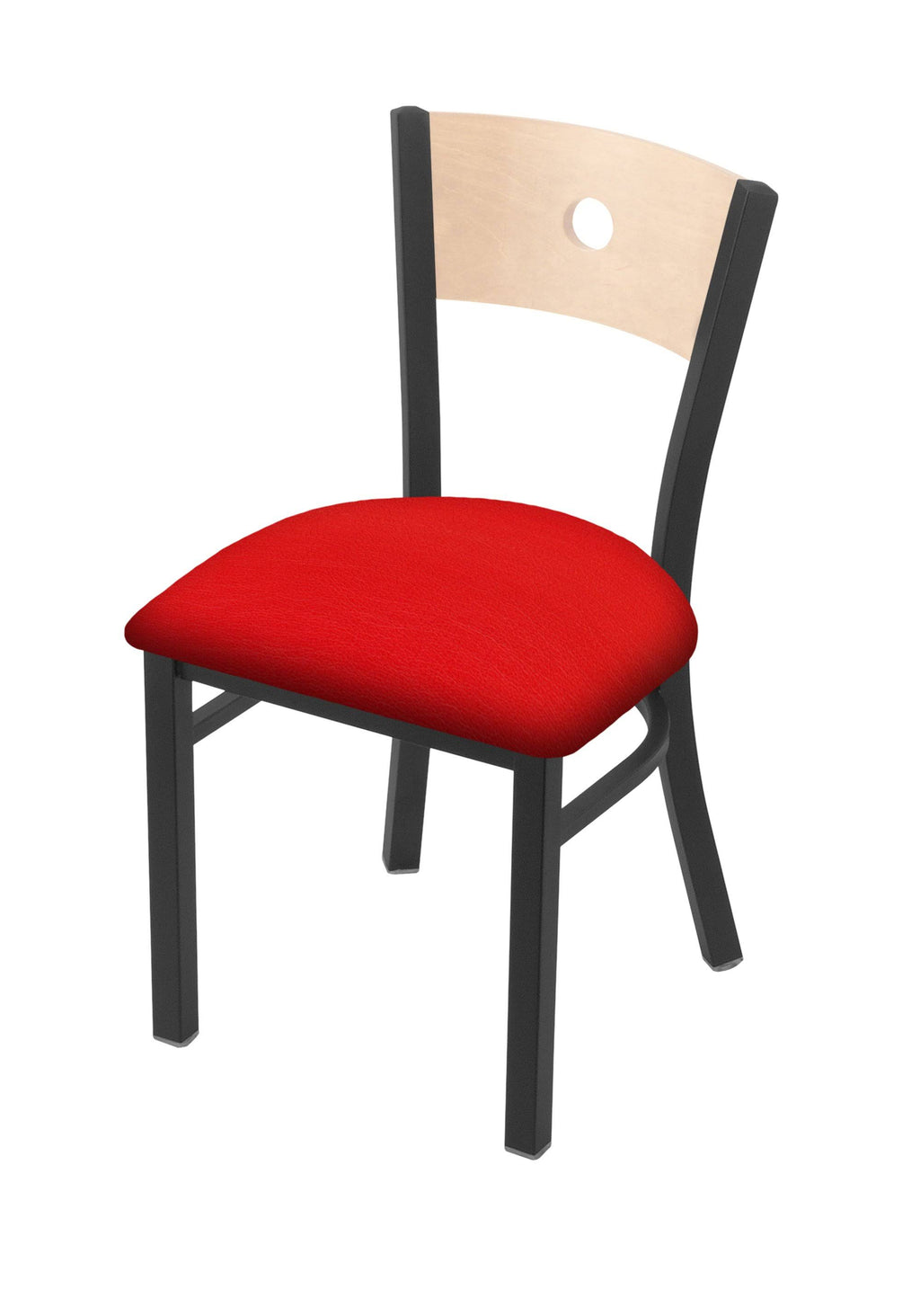 Pewter Finish Beechwood Seat Chair with Natural Maple Back Y32981