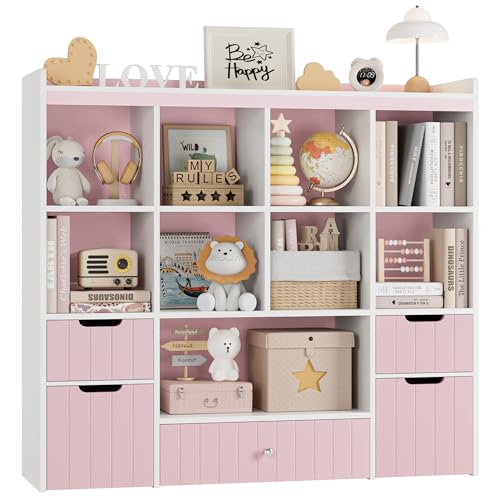 48" W Kids Toy Storage Organizer with Removable Bins and Drawers, Grey E479