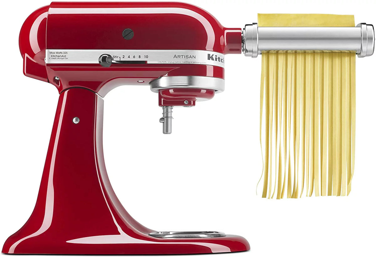 White Pasta Press Attachment with 6 Interchangeable Pasta Plates I2103
