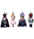 5-Inch Glass Nutcracker Ornaments 4 Piece S8474