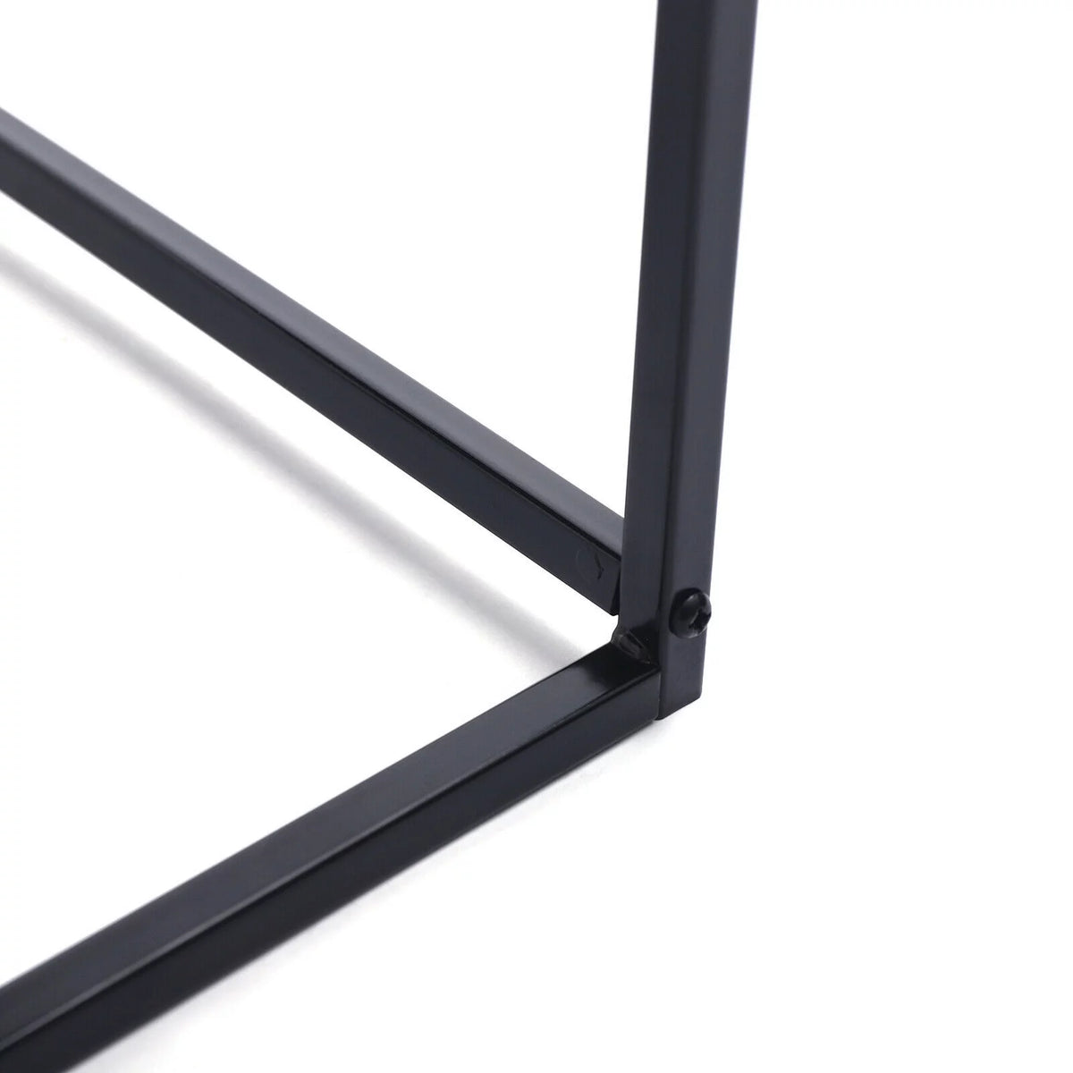 2pcs Black Metal Side Table J852559
