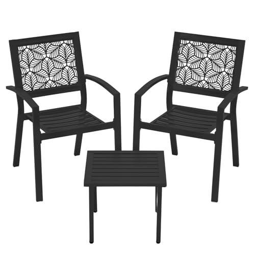 Peacock Blue Stackable Bistro Set with 2 Chairs and 1 Coffee Table Z2074