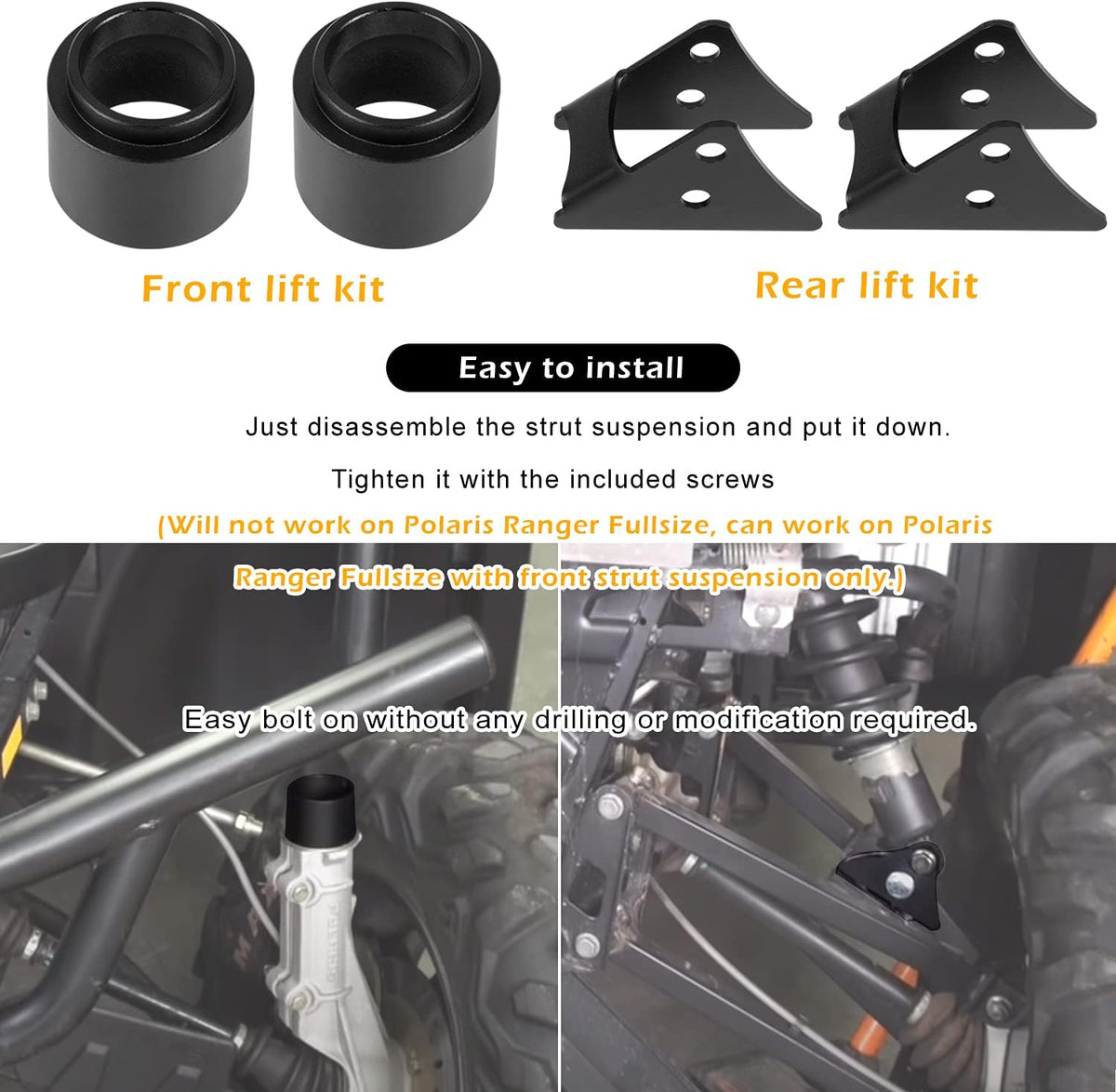 2.5'' Lift Kit UTV Front and Rear Suspension Pack of 2 F9908
