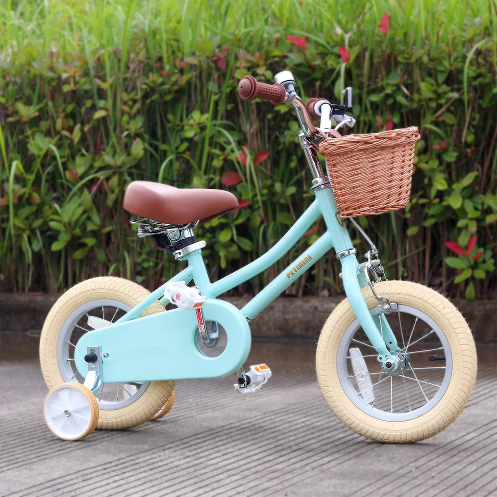 14 Inch Child Bicycle with Basket, Bell, and Training Wheels Z839585