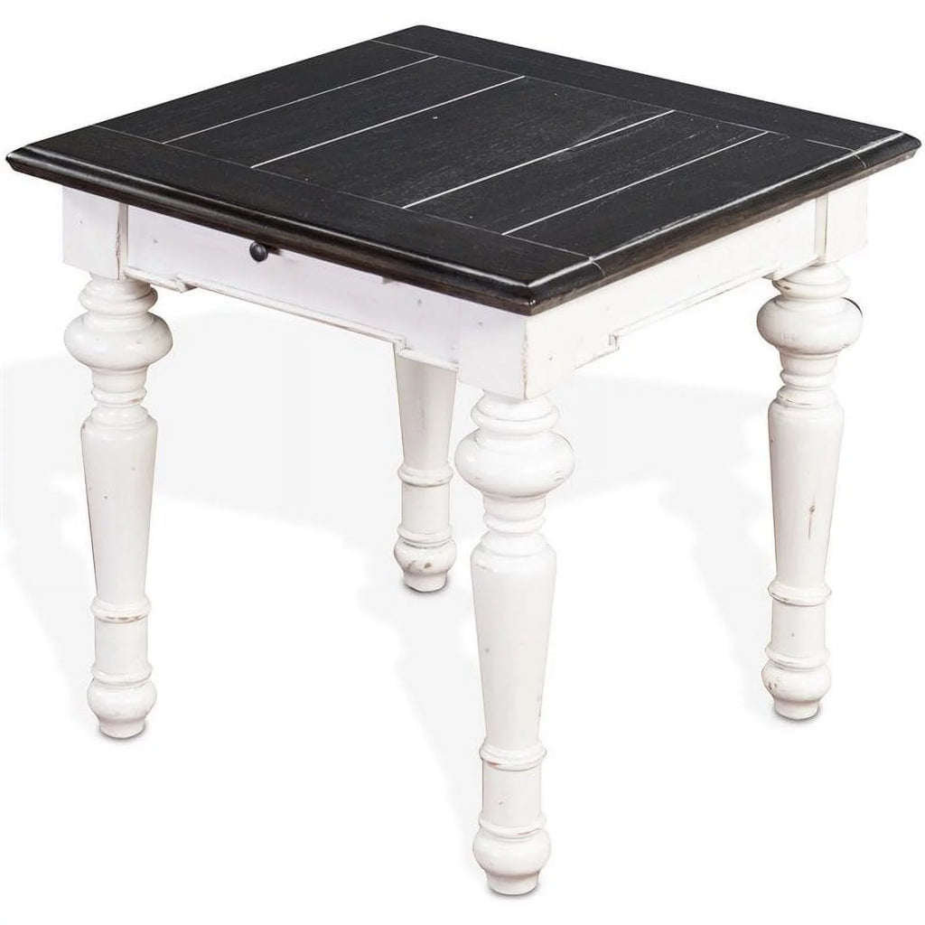 24" Farmhouse Wood End Table V8001