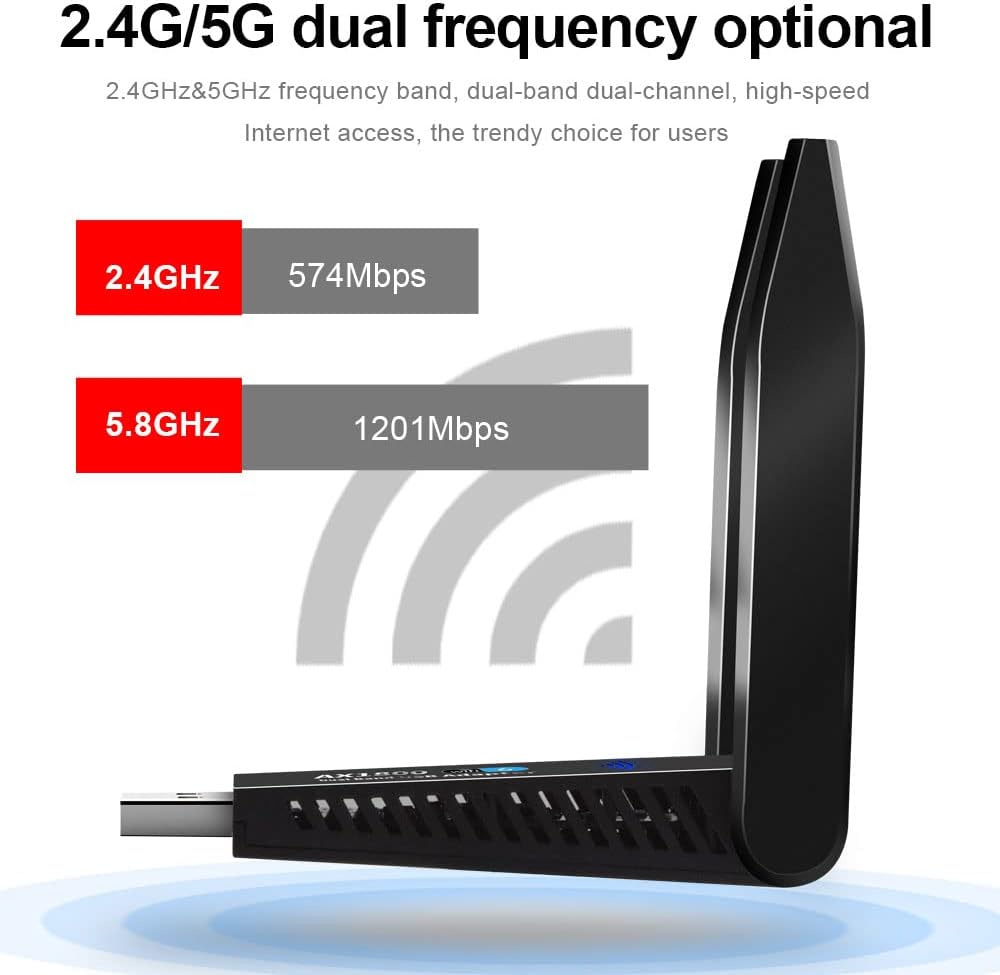 WiFi 6 USB 3.0 Adapter ax1800 802.11ax Dual Band Wireless Network Card Pack of 2 O956