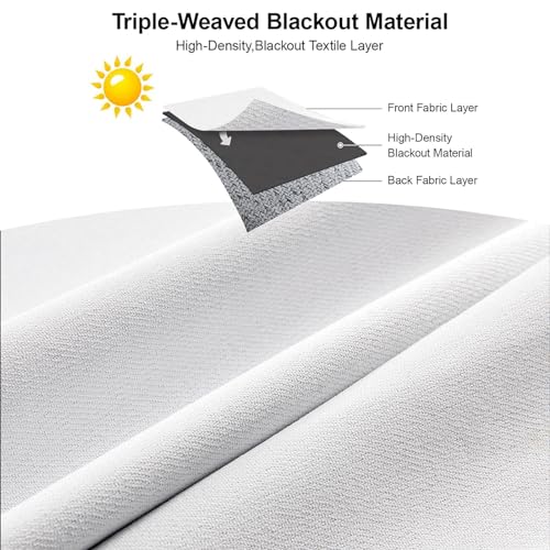 Light Grey Blackout Curtains 84 inches long U7530
