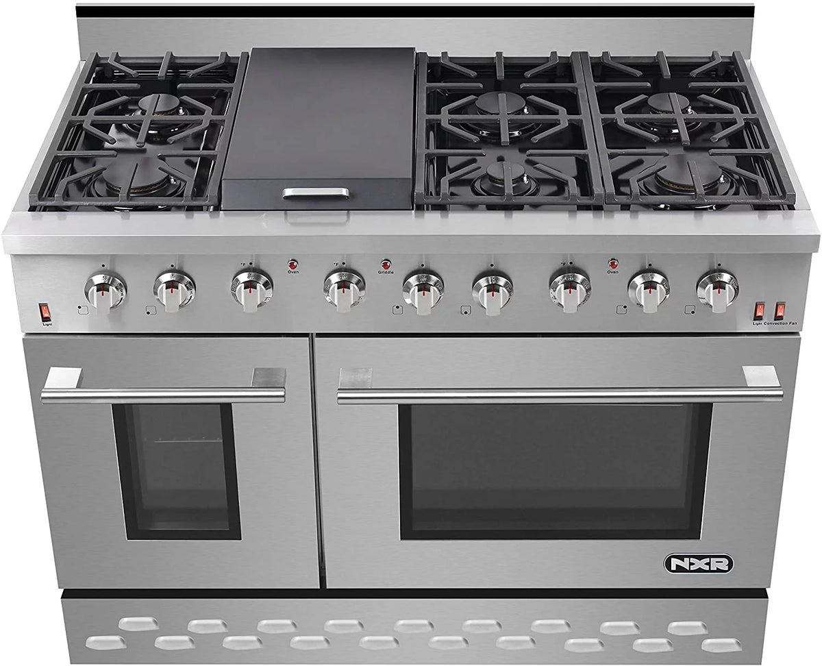 48" Stainless Steel Propane Gas Range with Convection Oven M92195