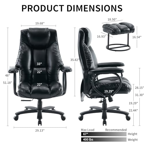 Dark Brown High Back Ergonomic PU Leather Office Chair D2528