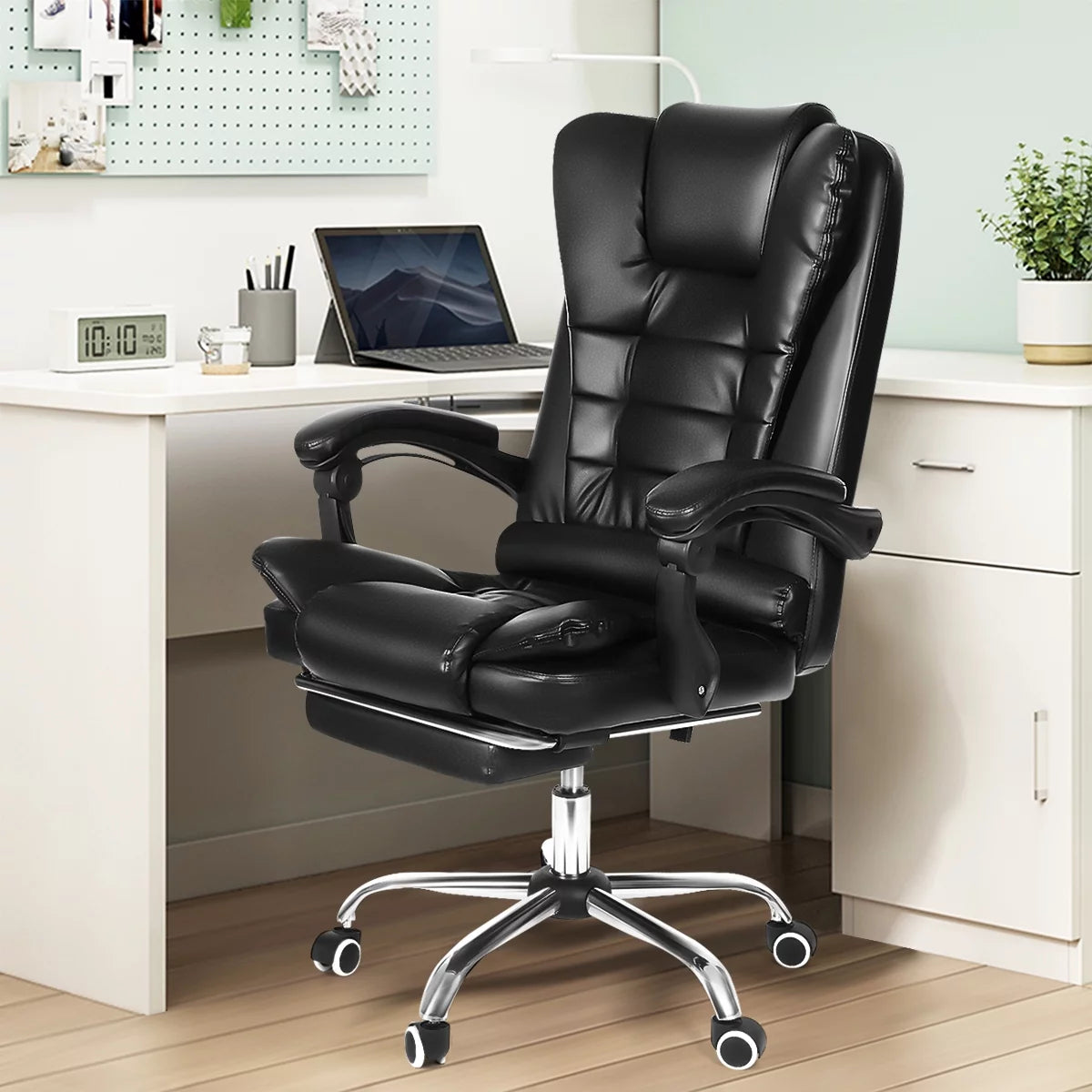 Ergonomic Faux Leather High Back Office Chair with Lumbar Support L967