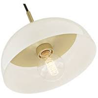 1-Light Large Pendant Aged Brass & Cream Z521
