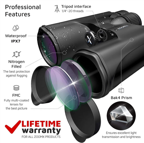 10x42 Waterproof HD Binoculars with Carrying Bag B506732