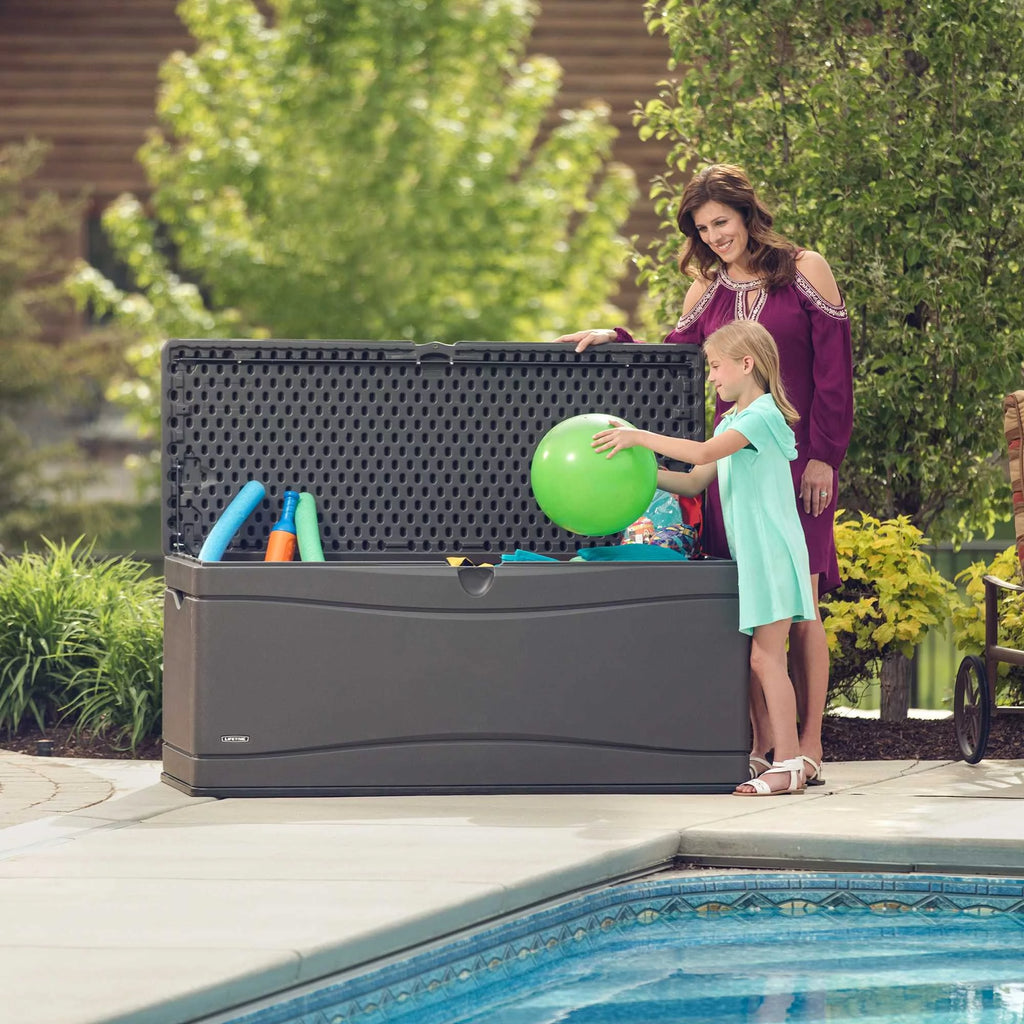 Heavy-Duty 130 Gallon Plastic Deck Box M820124