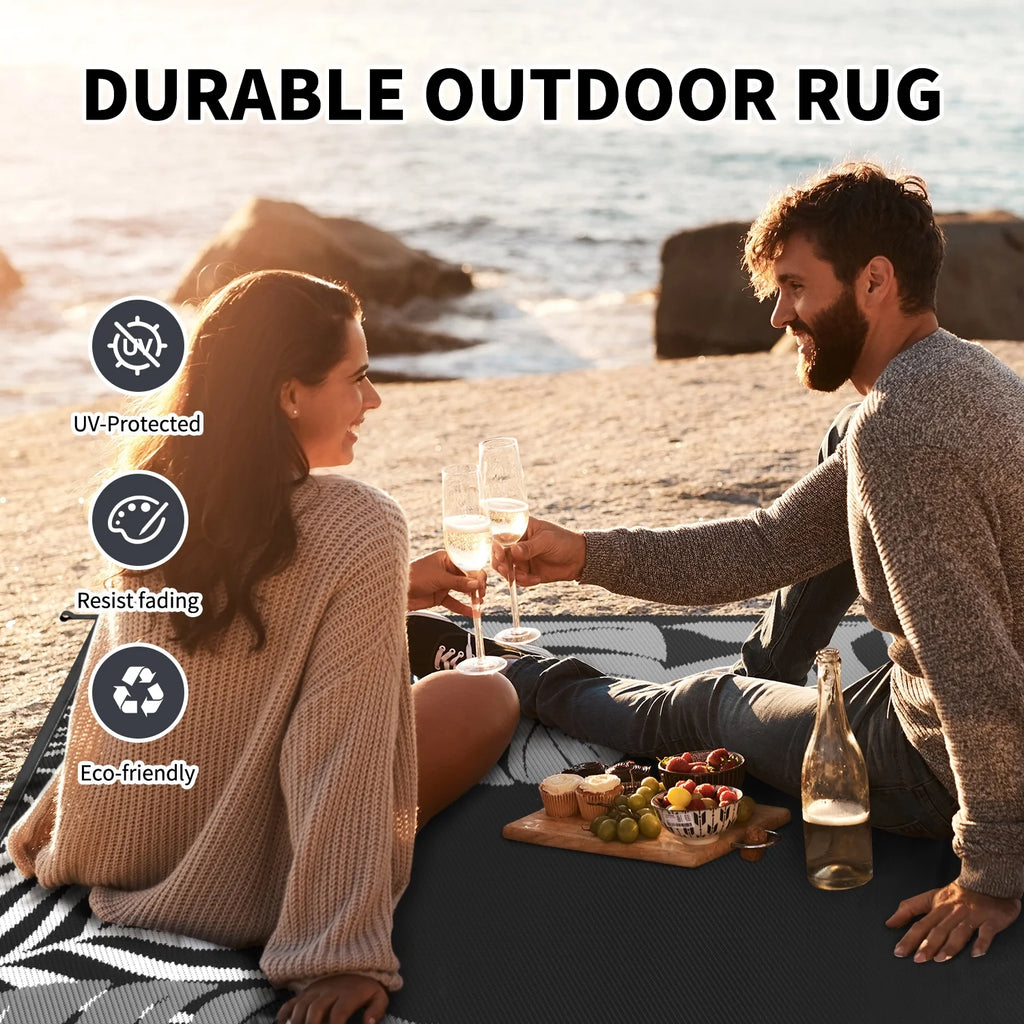 6x9 Waterproof Reversible Outdoor Rug E666