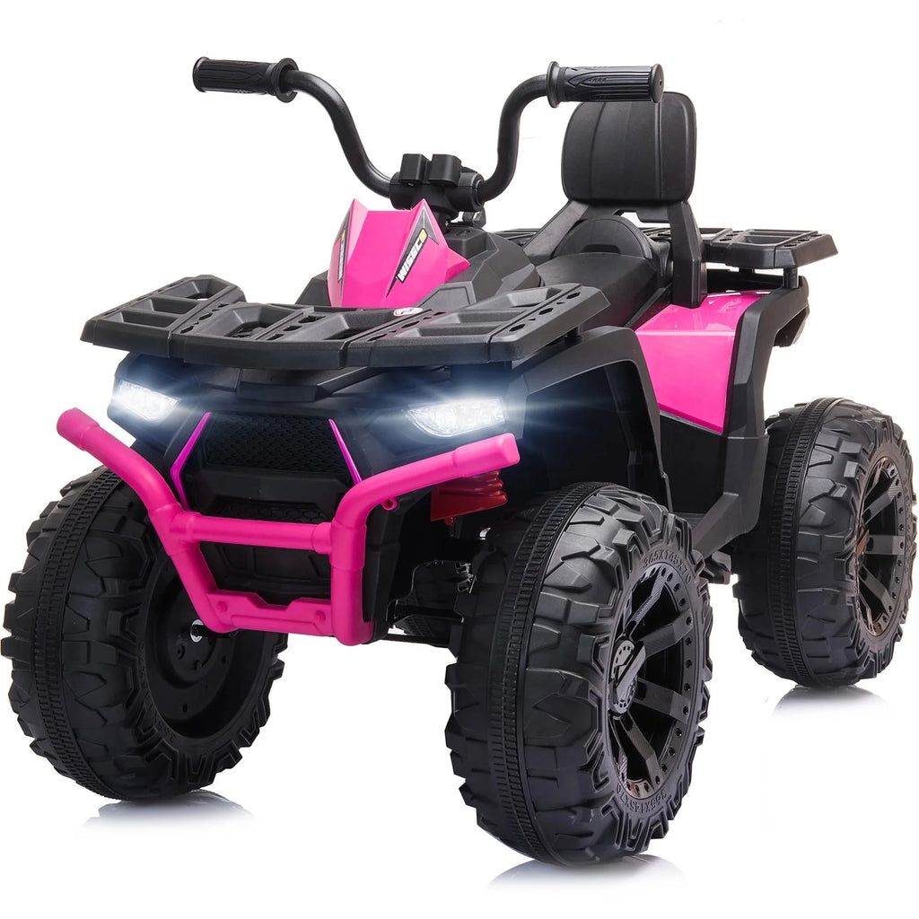 24V Kids ATV 4-Wheeler with 400W Motor, 2 Seater - Black N1246