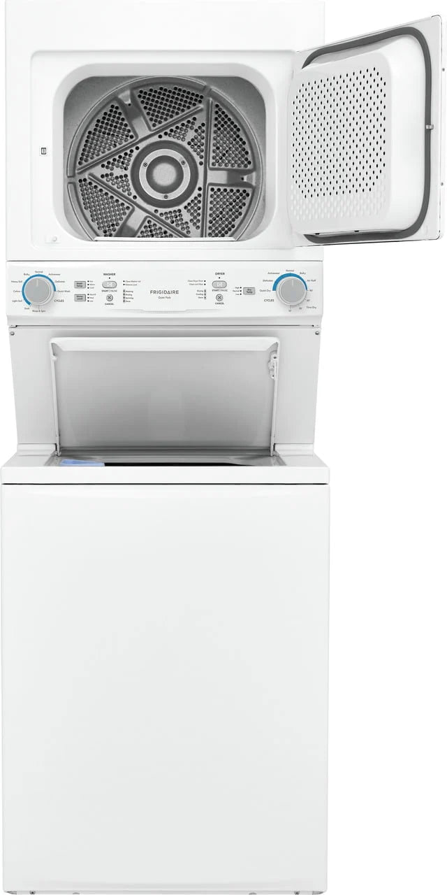 27 Inch Electric Laundry Center with 3.9 Cu. Ft. Washer and 5.6 cu. ft. Dryer in White P9068