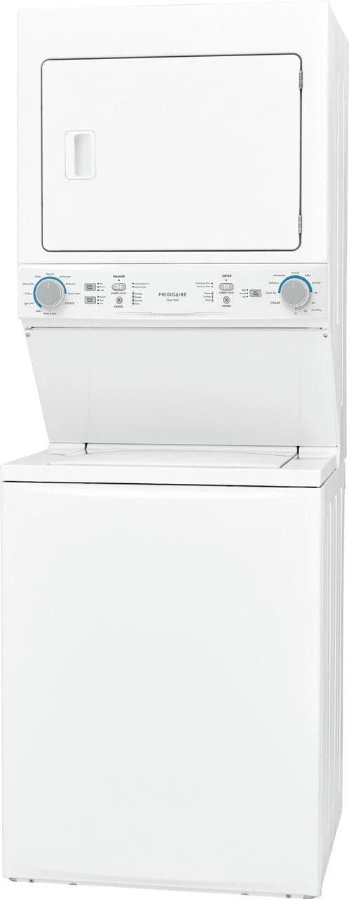 27 Inch Electric Laundry Center with 3.9 Cu. Ft. Washer and 5.6 cu. ft. Dryer in White P9068
