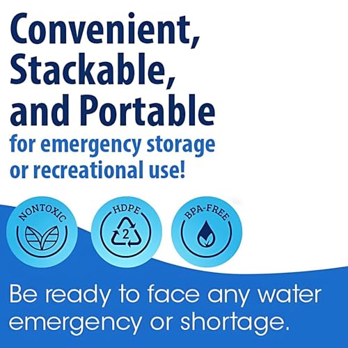 20 Gallon 5 Gallon Each Water Storage Tanks with Lids Spigot Stackable O54518
