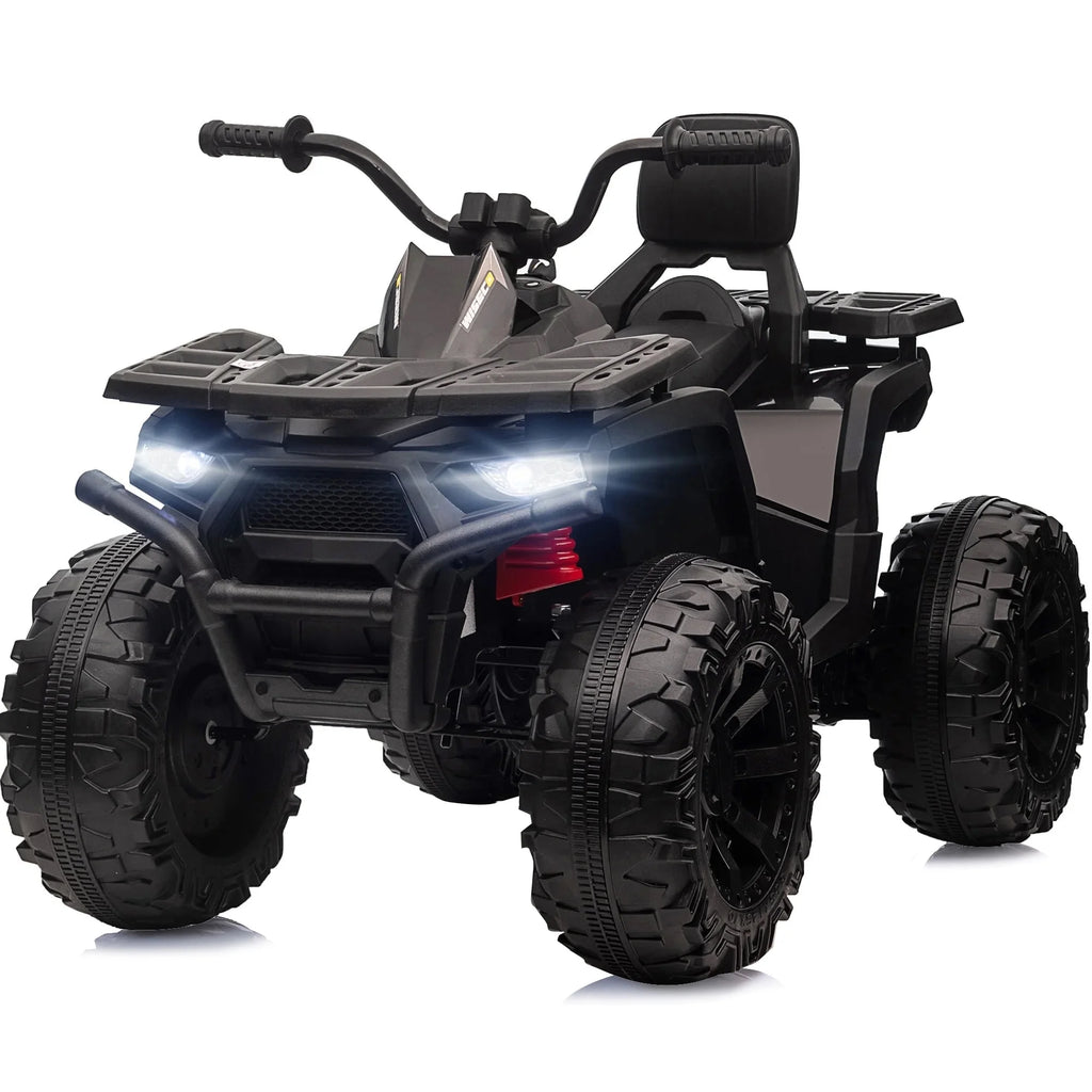 24V Kids ATV 4-Wheeler with 400W Motor, 2 Seater - Black N1246