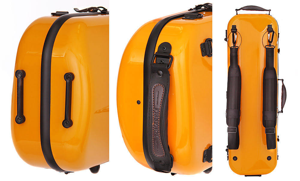 Oblong Fiberglass Violin Case Orange 4/4 Z954