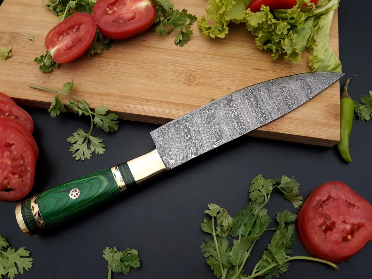 Handmade Damascus Chef Knife Fixed Blade R290