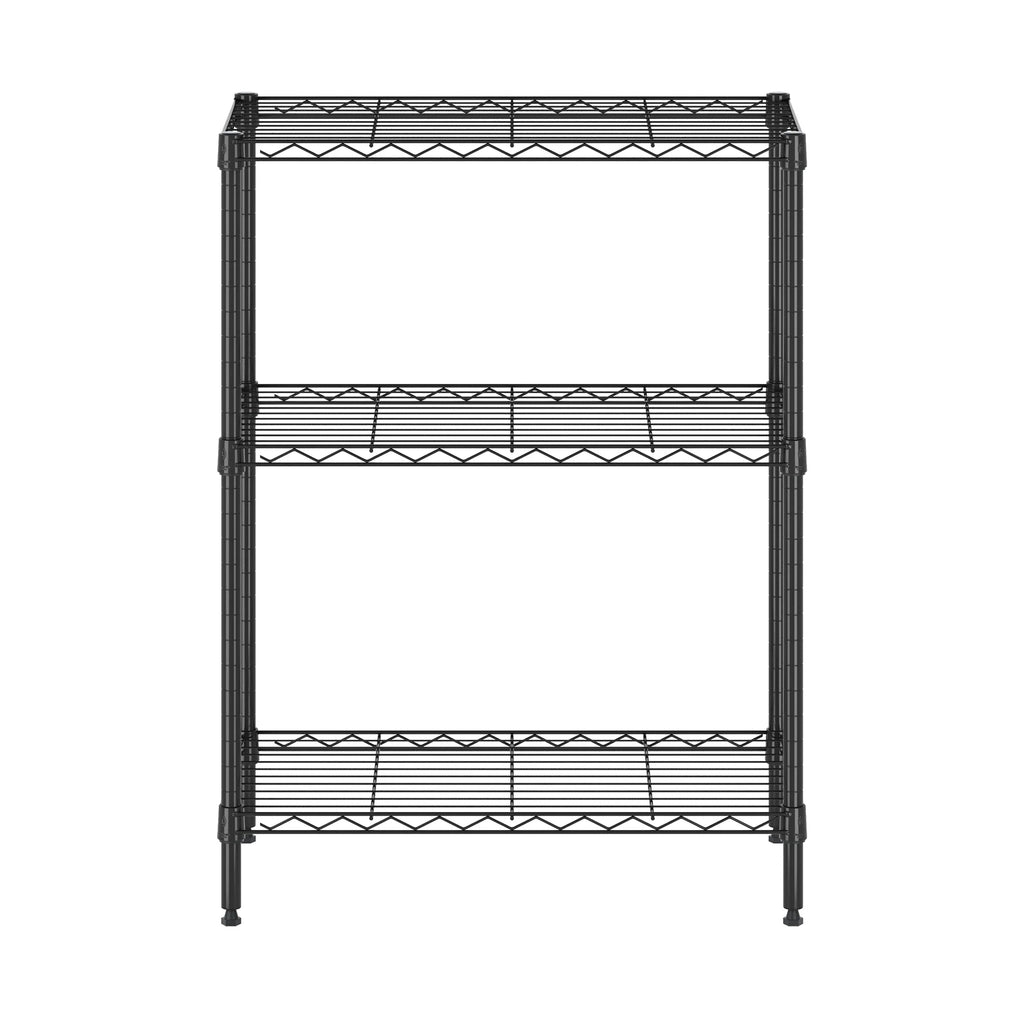 Black 3-Tier Metal Storage Shelf Rack V174