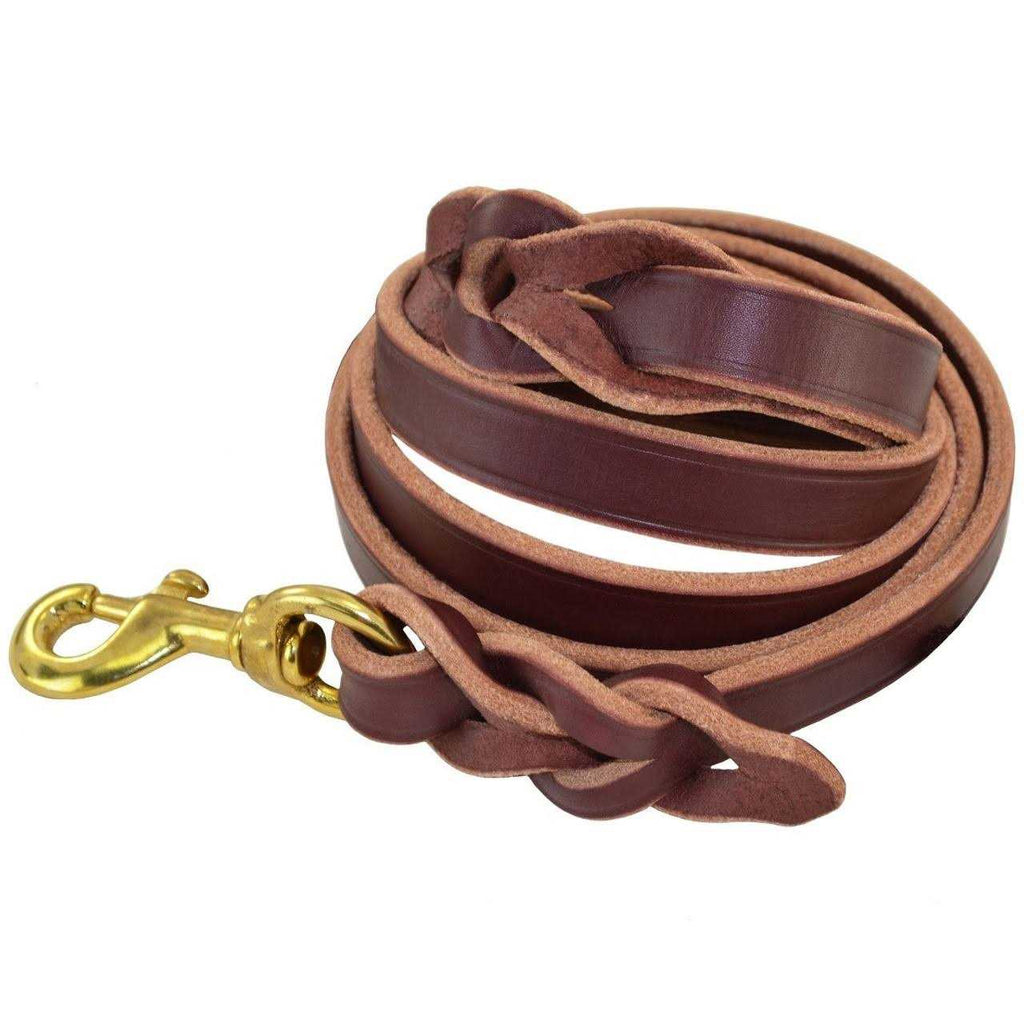 Braided Leather Leash W254