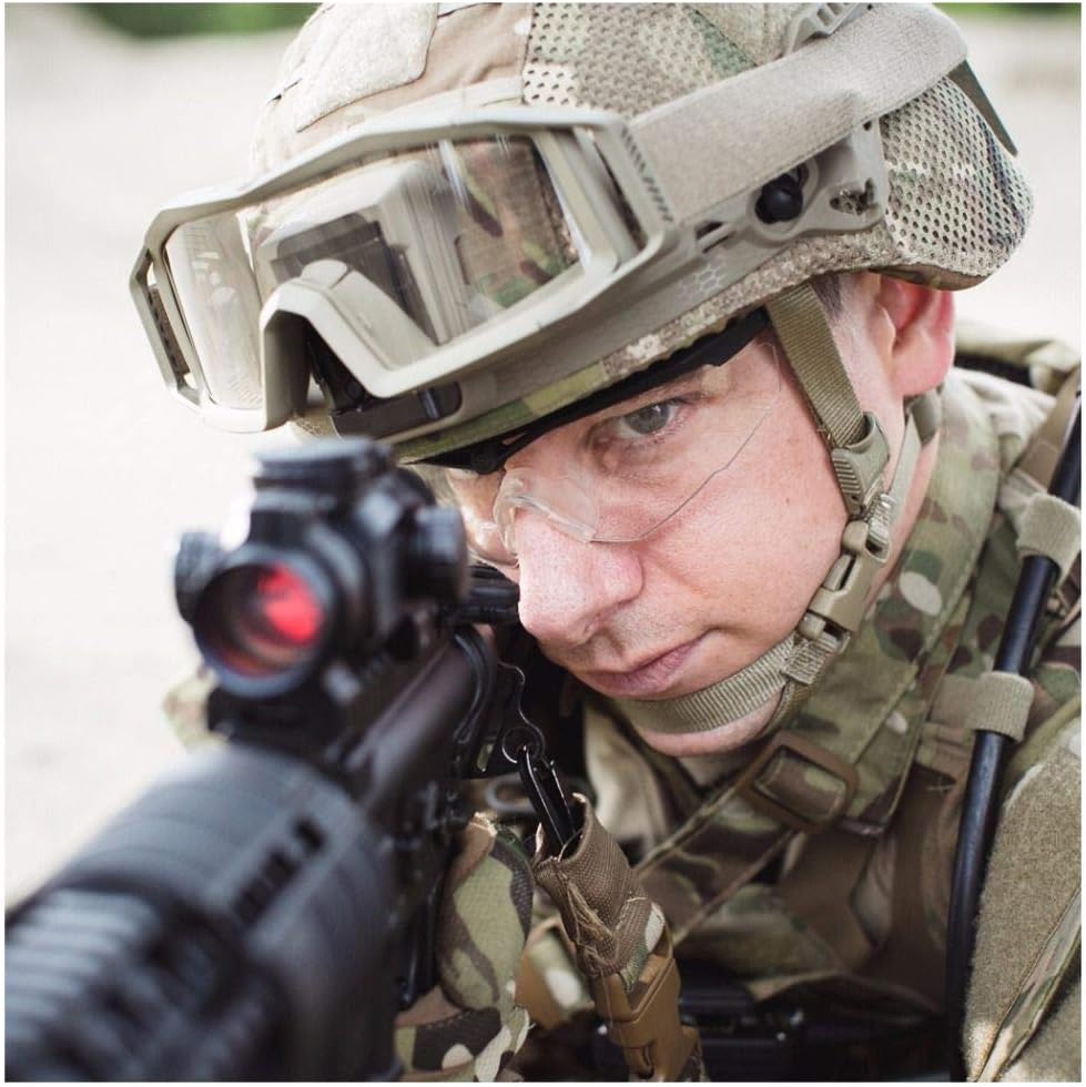 Large Yellow Anti-Fog Tactical Ballistic Eye Protection Glasses Y7268