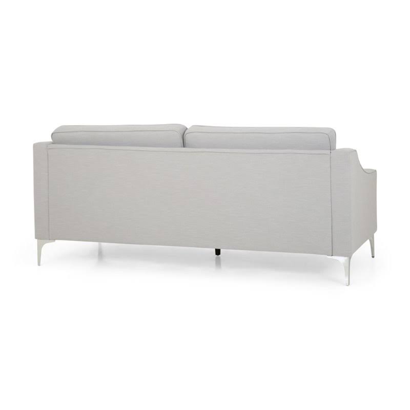 Pebble Gray and Silver Fabric Sofa T675515