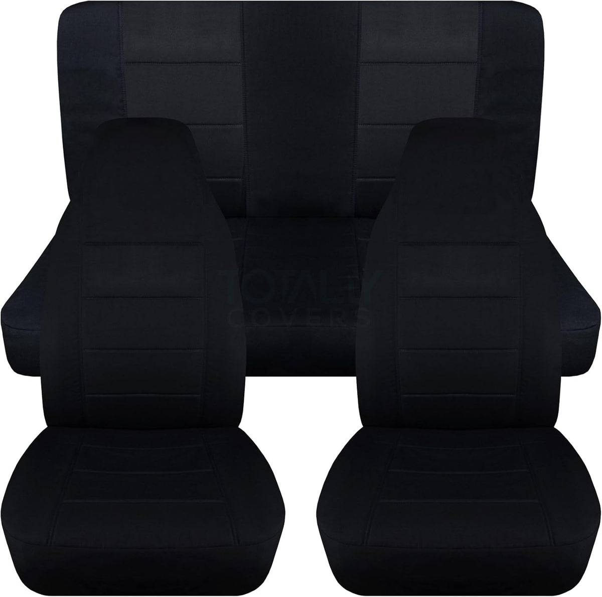 Black & Purple Full Set Front & Rear Seat Covers for 2-Door Jeep Wrangler TJ M876