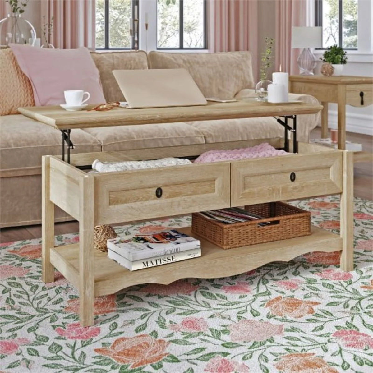 Oak Lift Top Coffee Table Z601