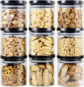 Glass Food Storage Jars 9 Pack of 16oz with Airtight Lids G229