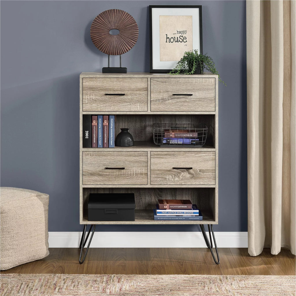 Sonoma Oak Bookcase with Bins I553