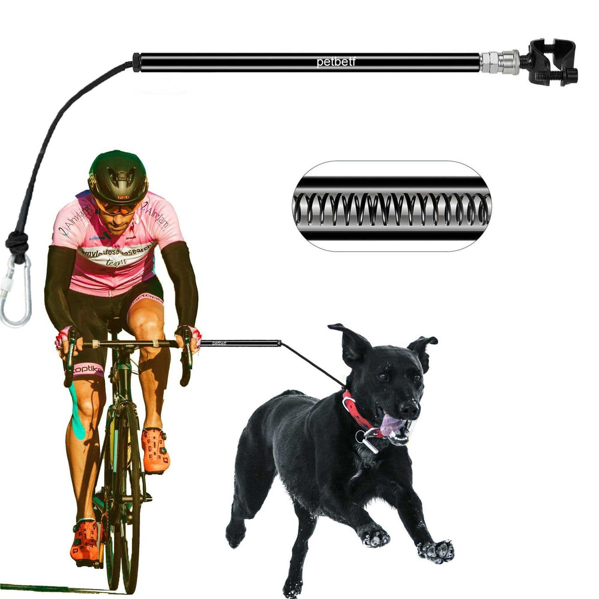 Dog Bike Leash with Quick Connect Mechanism W267