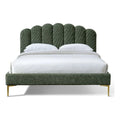 Forest Green Queen Platform Bed E63538