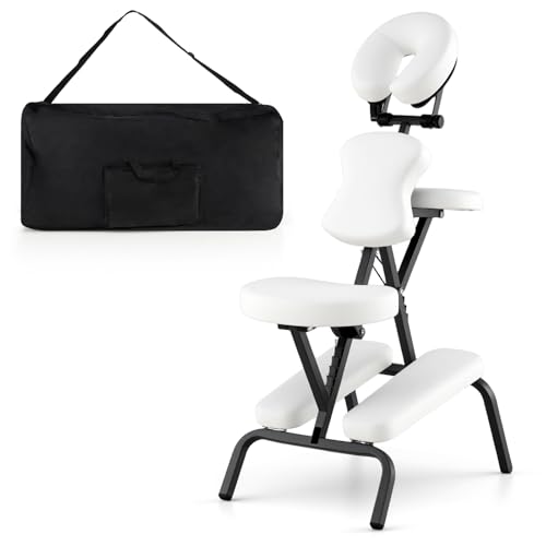 White Portable Massage Chair with Carrying Bag W454