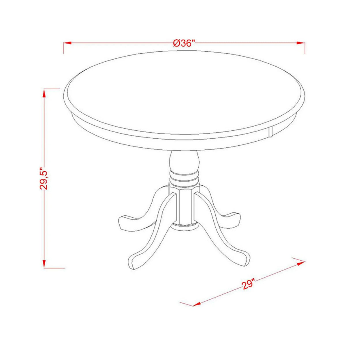 3-Pc Small Kitchen Table Set G43839