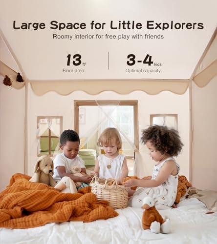 Large Green Kids Playhouse Play Tent with Mat L229211